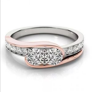 Jewelry - ❤️ RESERVED White Sapphire Rounds in 18k dipped Jewelry - ❤️ RESERVED White Sapphire Rounds in 18k dipped